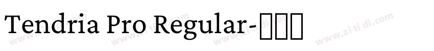 Tendria Pro Regular字体转换 Tendria Pro Regular字体转换